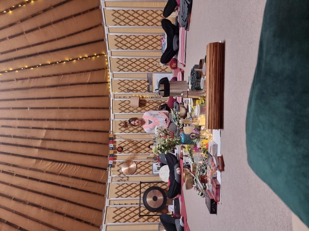 Group breathwork session in the yurt — Awaken with Orla